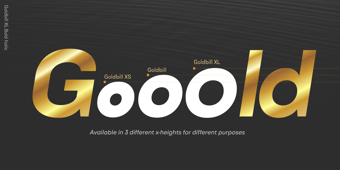 Goldbill XS Font preview